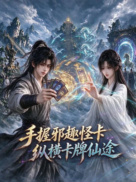 手握邪趣怪卡，纵横卡牌仙途动漫海报