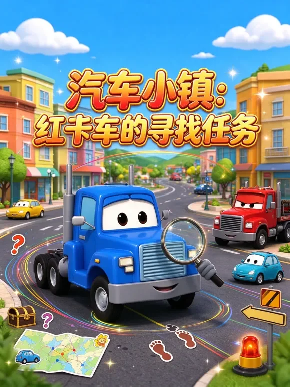 汽车小镇：红卡车的寻找任务动漫海报