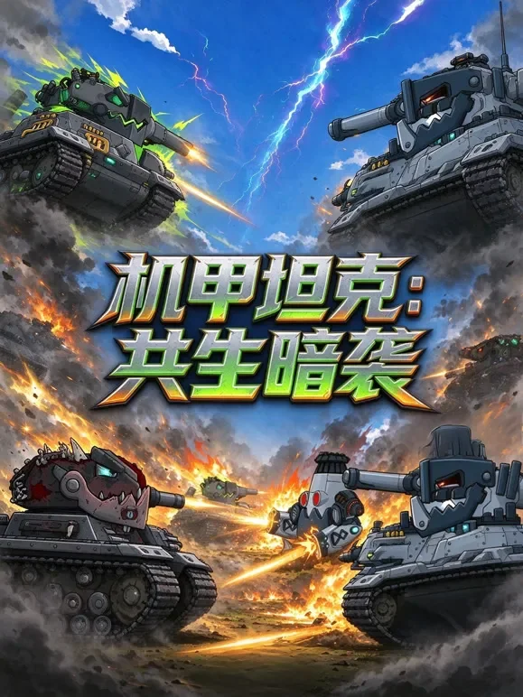 机甲坦克：共生暗袭动漫海报