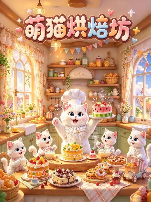 萌猫烘焙坊动漫海报