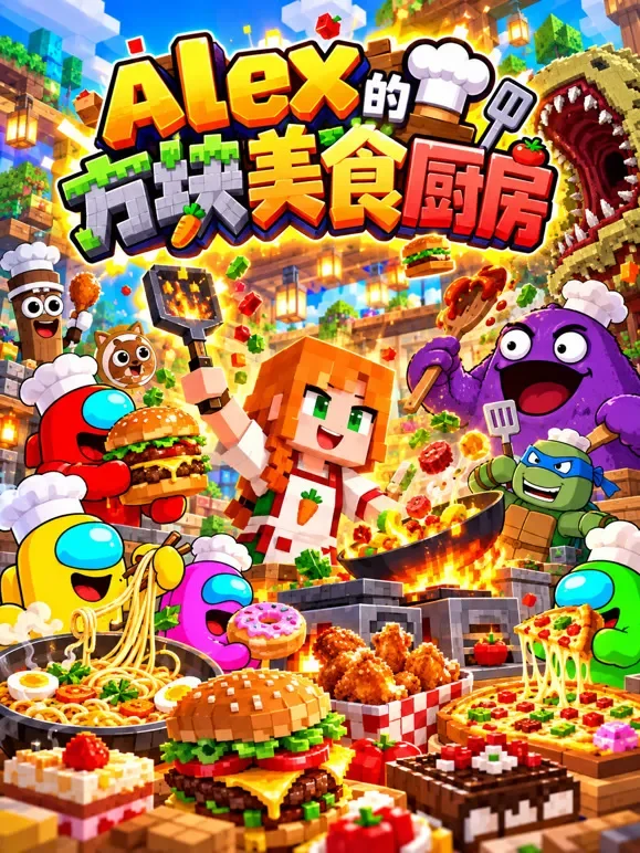 Alex 的方块美食厨房动漫海报