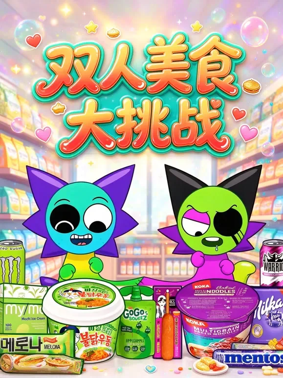 双人美食大挑战动漫海报
