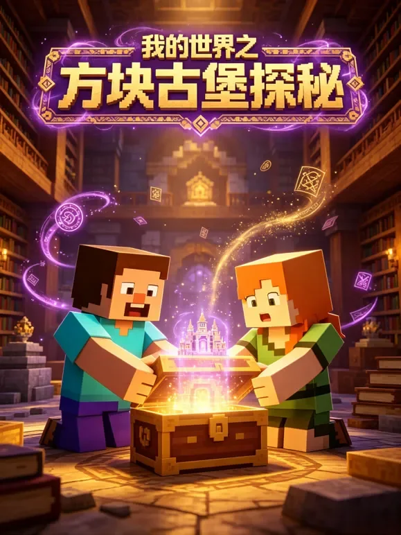 我的世界之方块古堡探秘动漫海报