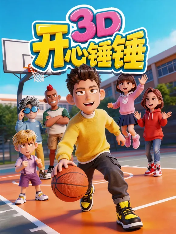 开心锤锤3D动漫海报