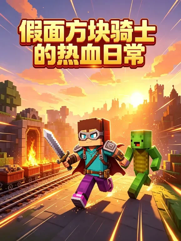 假面方块骑士的热血日常动漫海报