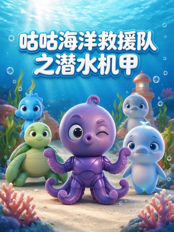 咕咕海洋救援队之潜水机甲动漫海报