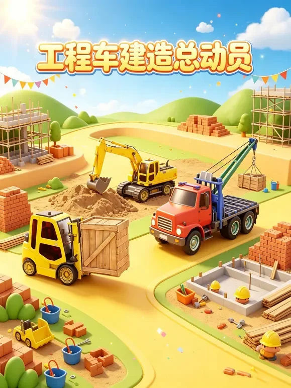 工程车建造总动员动漫海报