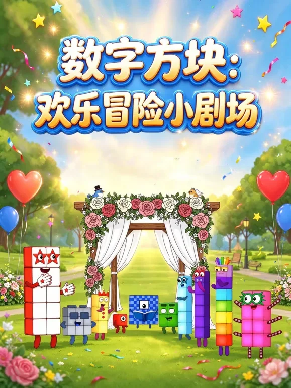 数字方块：欢乐冒险小剧场动漫海报