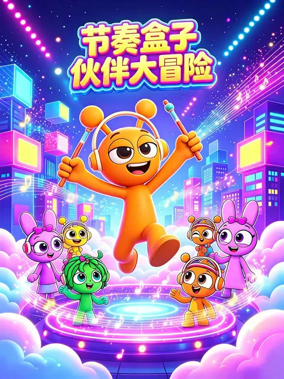节奏盒子伙伴大冒险动漫海报