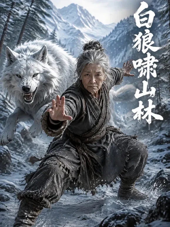 白狼啸山林动漫海报