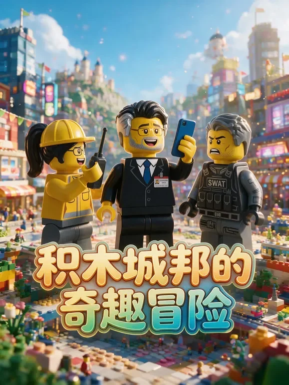 积木城邦的奇趣冒险动漫海报