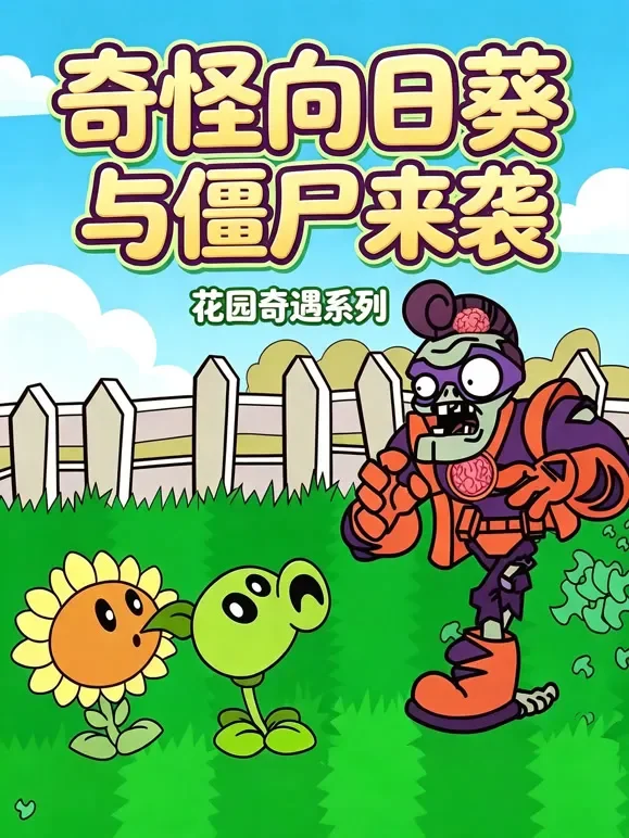 奇怪向日葵与僵尸来袭动漫海报