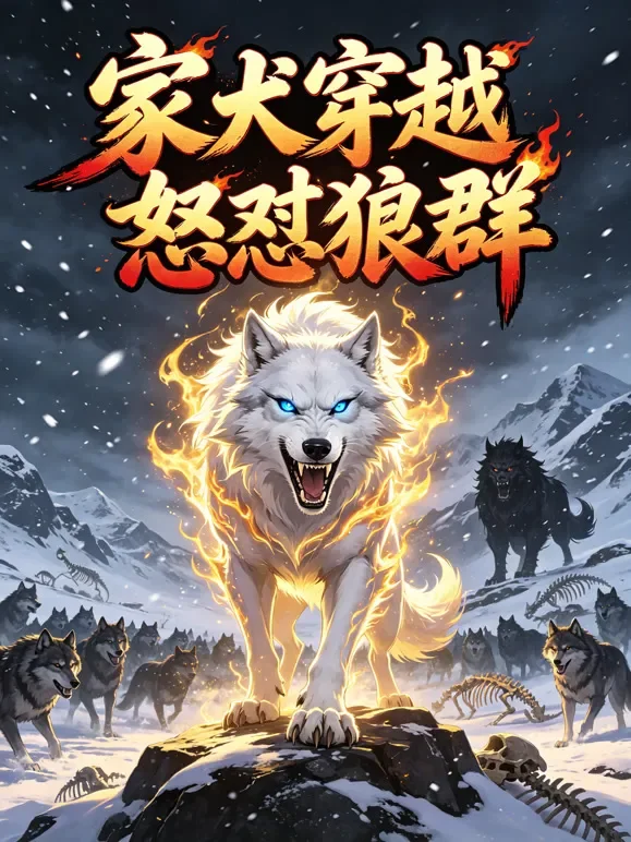 家犬穿越怒怼狼群动漫海报