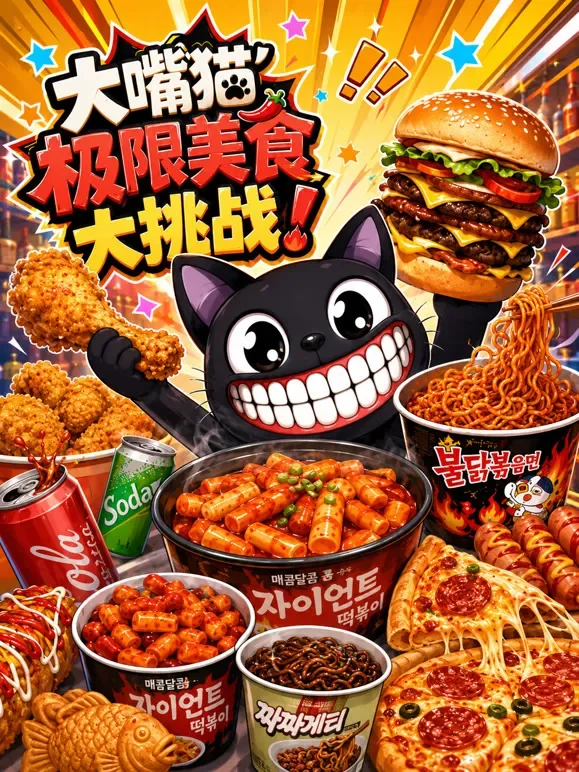 大嘴猫极限美食大挑战动漫海报