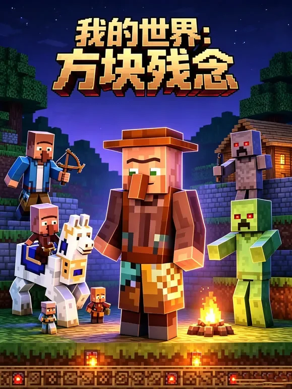 我的世界：方块残念动漫海报