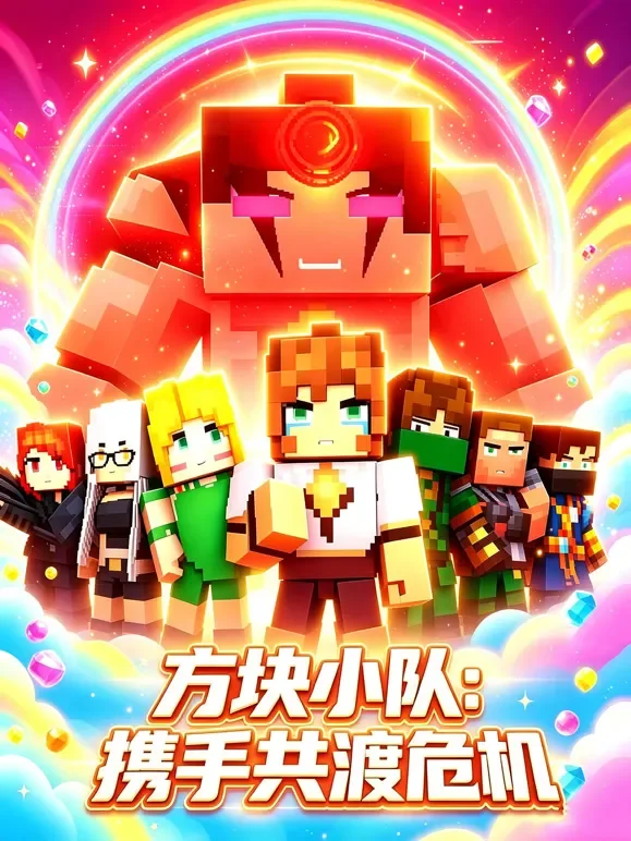 《方块小队：携手共渡危机》动漫海报