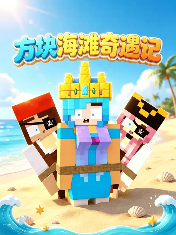 方块海滩奇遇记动漫海报