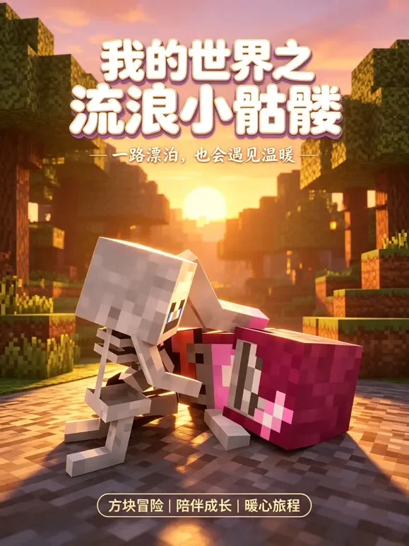 我的世界的流浪小骷髅动漫海报