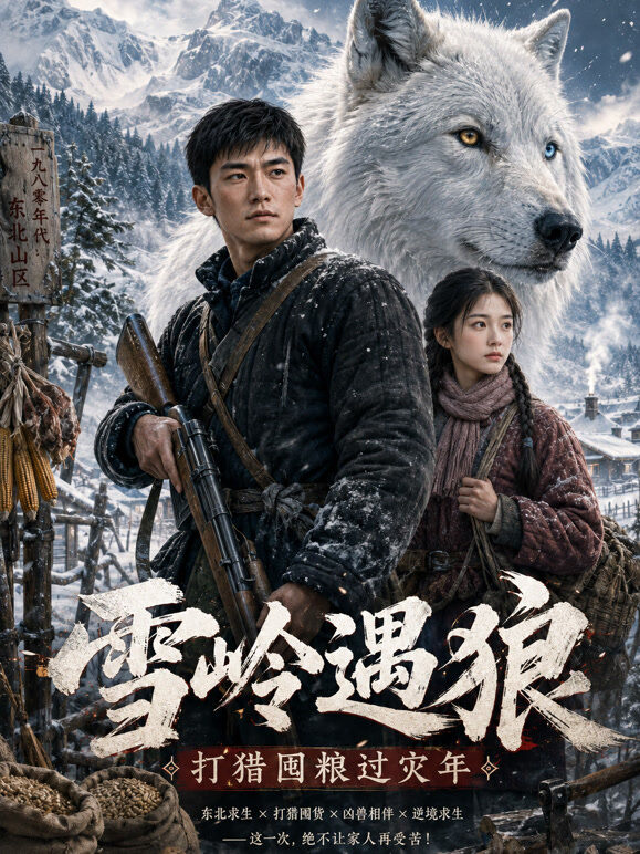 雪岭遇狼，打猎囤粮过灾年