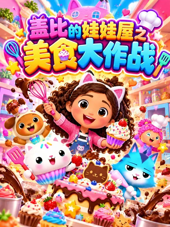 盖比的娃娃屋之美食大作战动漫海报