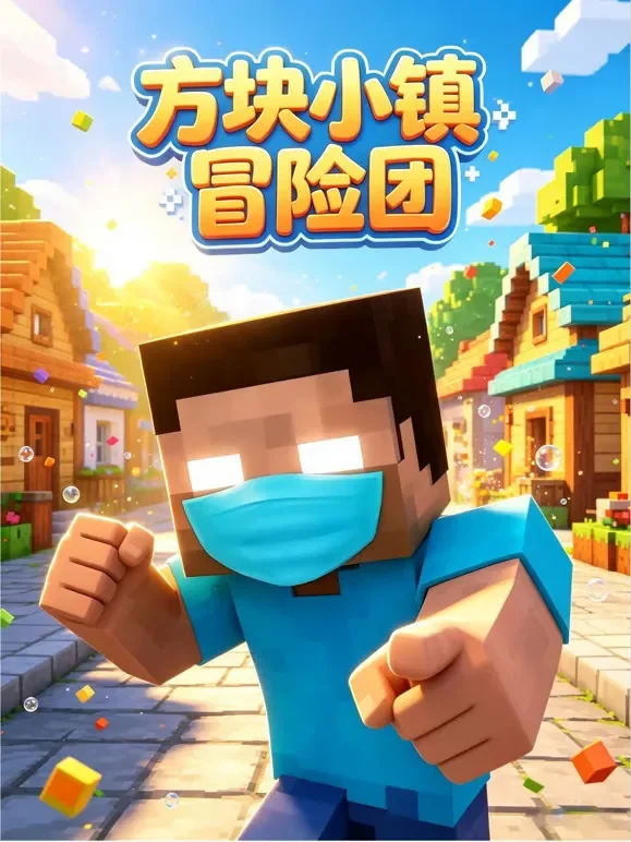 方块小镇冒险团动漫海报