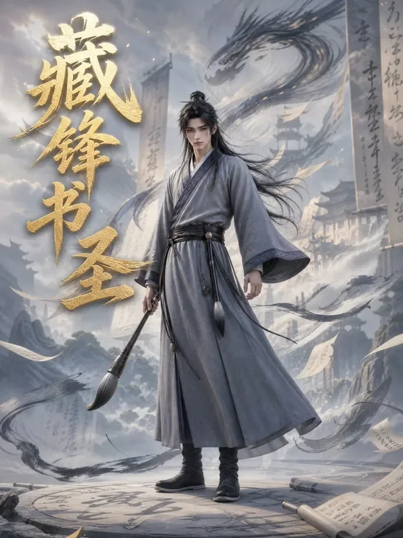 藏锋书圣动漫海报