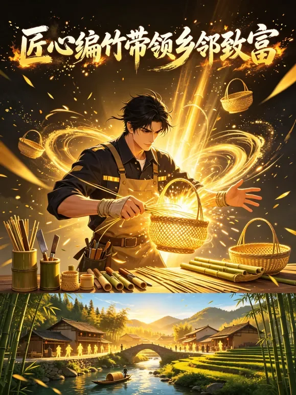 匠心编竹带领乡邻致富动漫海报
