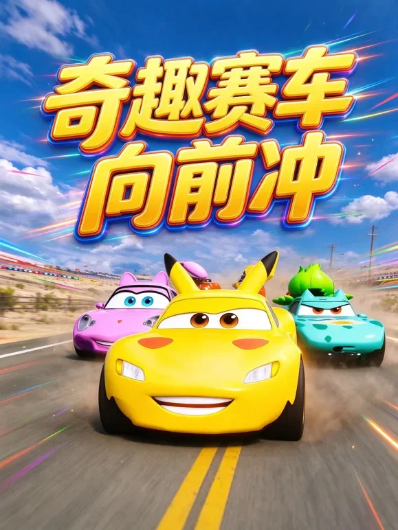 奇趣赛车向前冲动漫海报