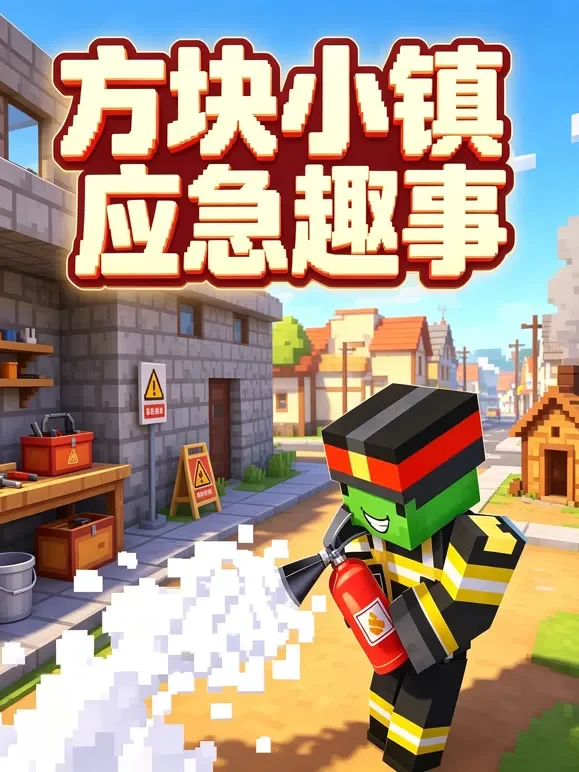 方块小镇应急趣事动漫海报