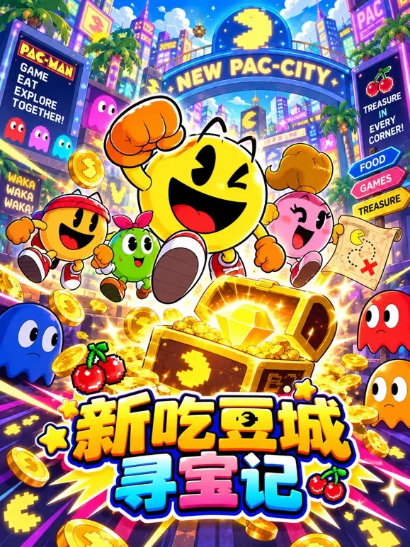 新吃豆城寻宝记动漫海报