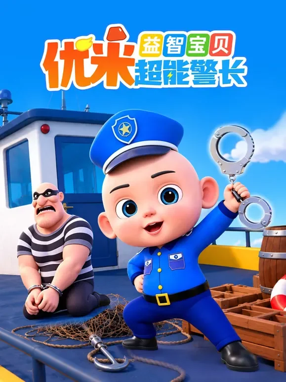 益智宝贝优米超能警长动漫海报