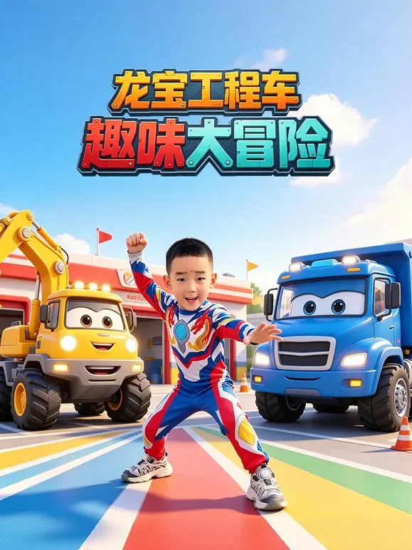 龙宝工程车趣味大冒险动漫海报