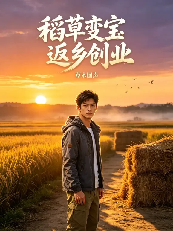 返乡创业 稻草变宝动漫海报