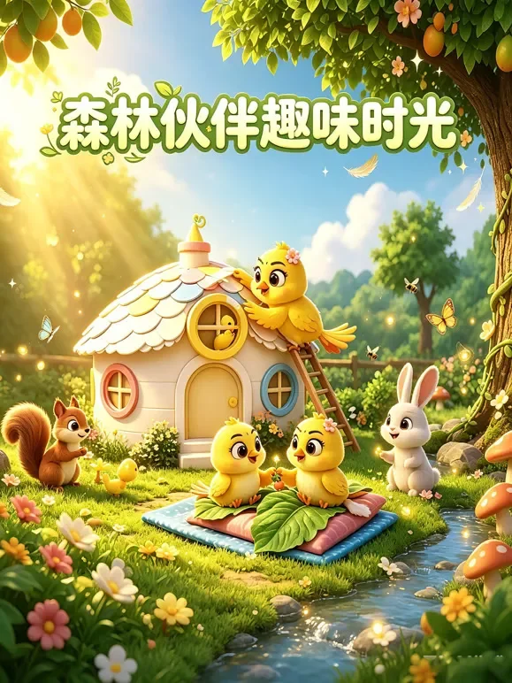 森林伙伴趣味时光动漫海报