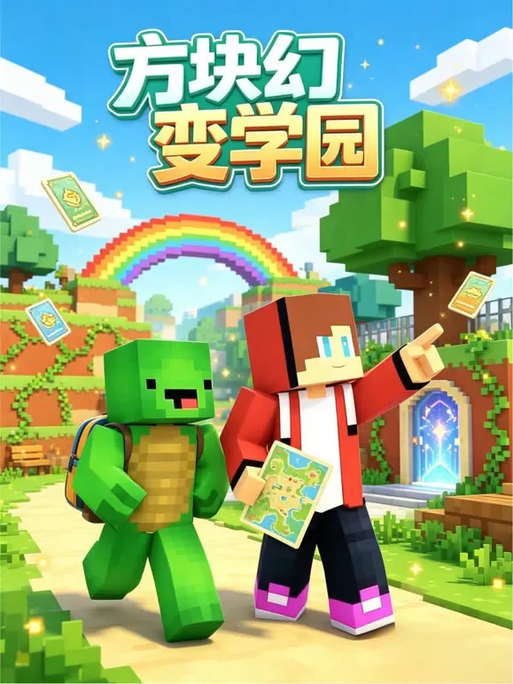 方块幻变学园动漫海报