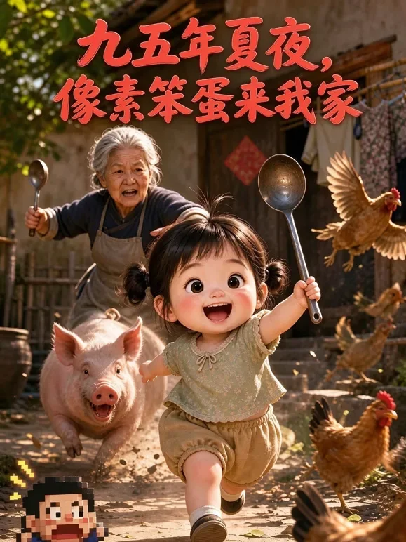 九五年夏夜，像素笨蛋来我家动漫海报