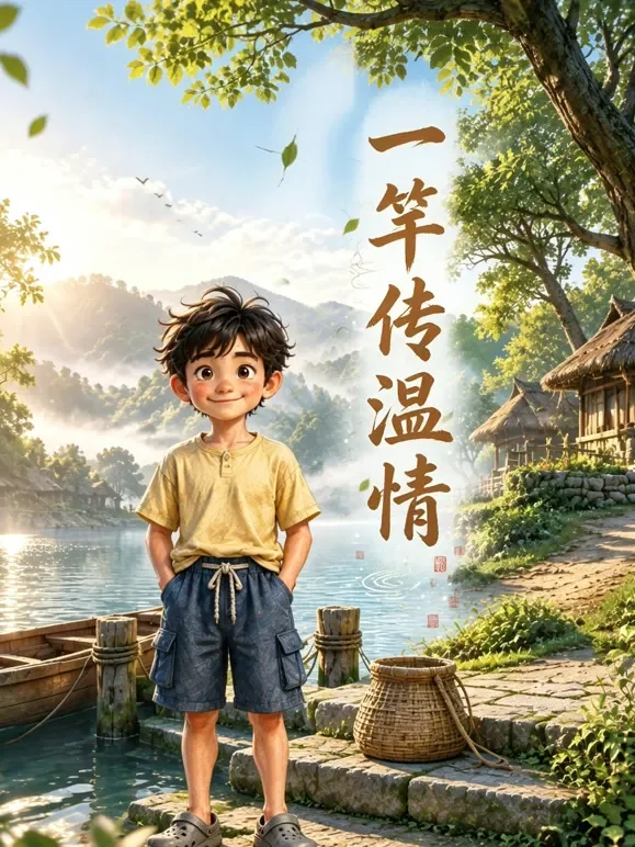 一竿传温情动漫海报