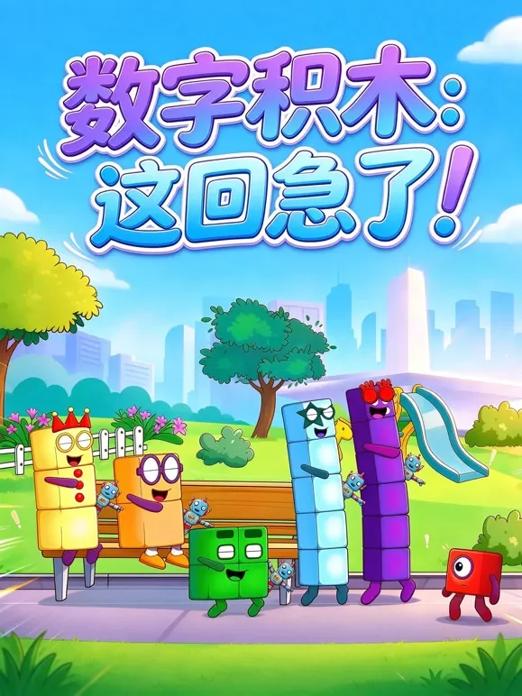 数字积木：这回急了！动漫海报
