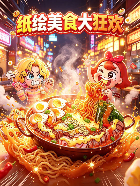 纸绘美食大狂欢