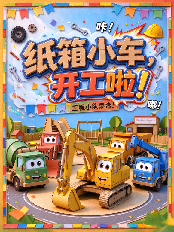 纸箱小车，开工啦！