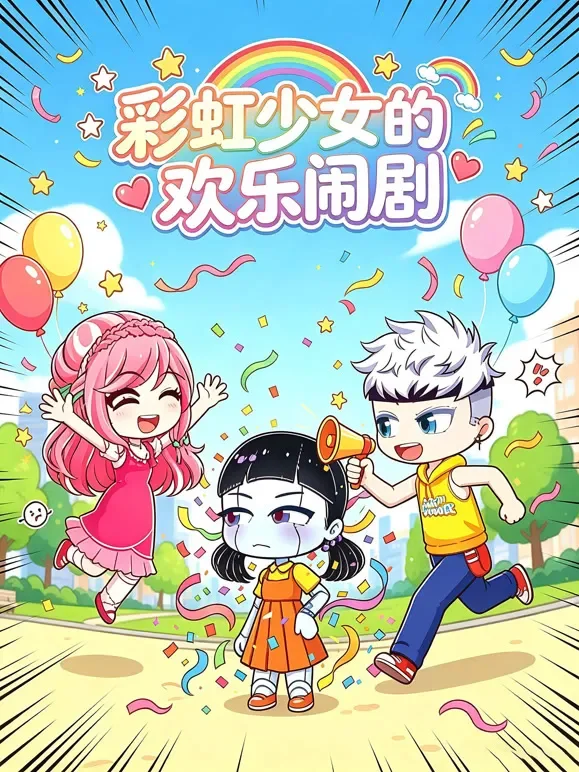 彩虹少女的欢乐闹剧动漫海报