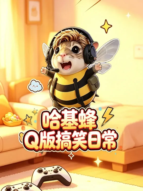哈基蜂Q版搞笑日常动漫海报