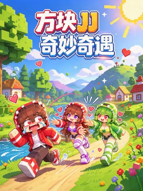 方块 JJ 奇妙奇遇动漫海报