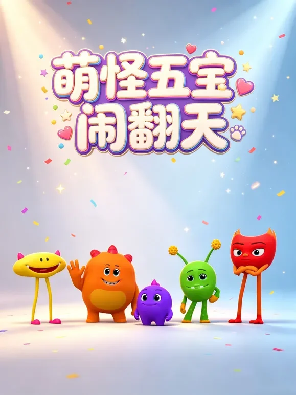 萌怪五宝闹翻天动漫海报