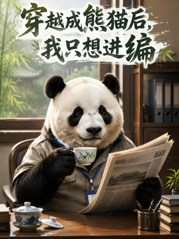 穿越成熊猫后，我只想进编动漫海报