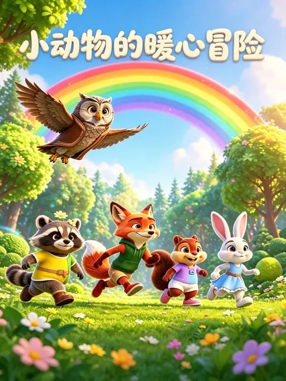 小动物的暖心冒险动漫海报