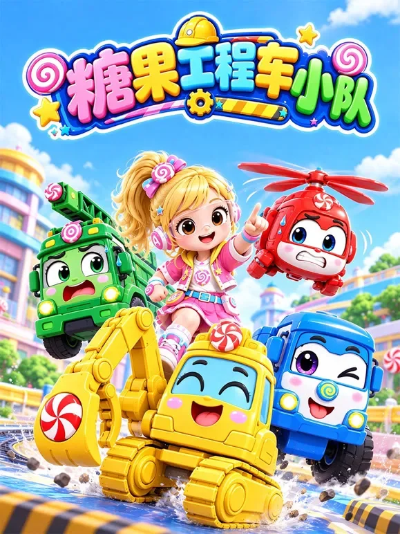 糖果工程车小队动漫海报