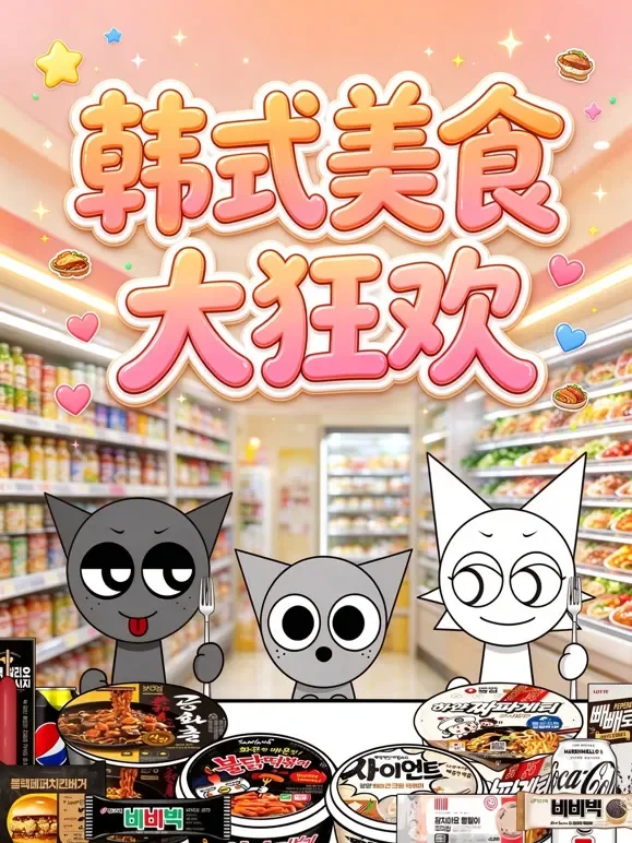韩式美食大狂欢动漫海报