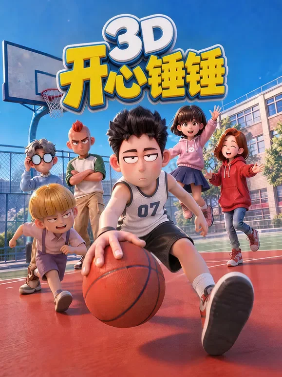开心锤锤3D动漫海报