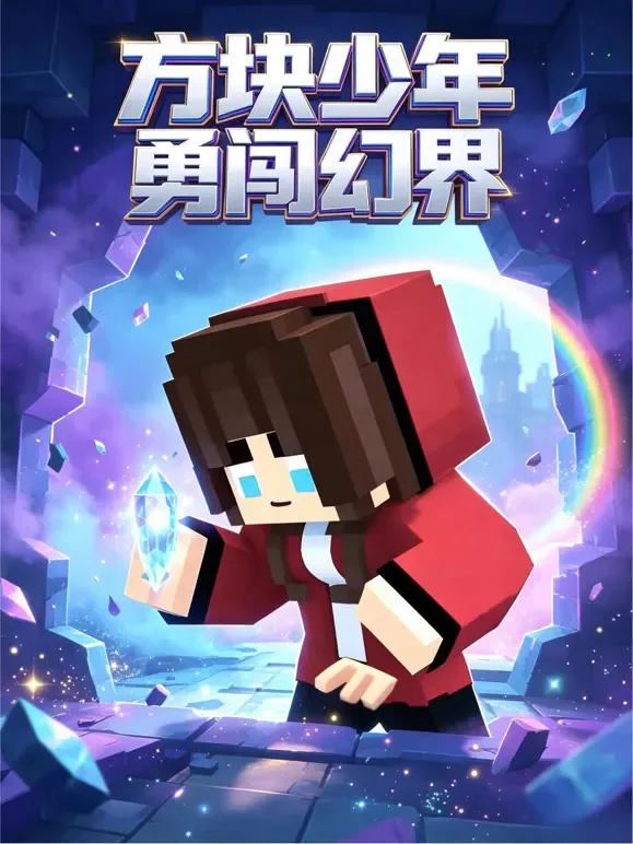 方块少年勇闯幻界动漫海报